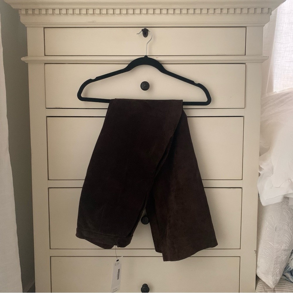 Lord & Taylor Brown Suede Pants - Picture 2 of 15